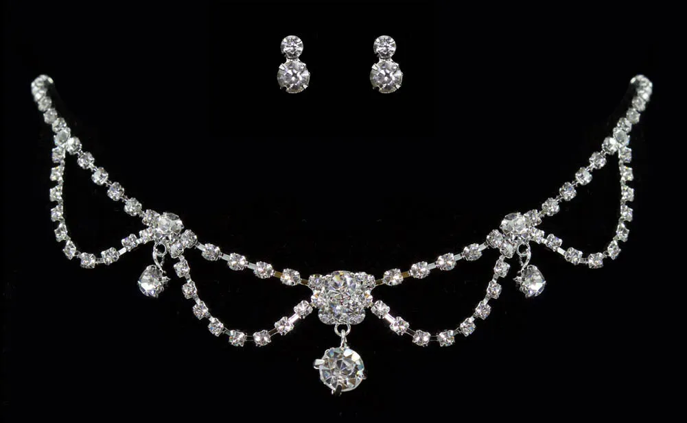#12874 Loop Drop Necklace and Earring Set