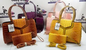 2in1 Croc Flap Satchel Wallet Sets