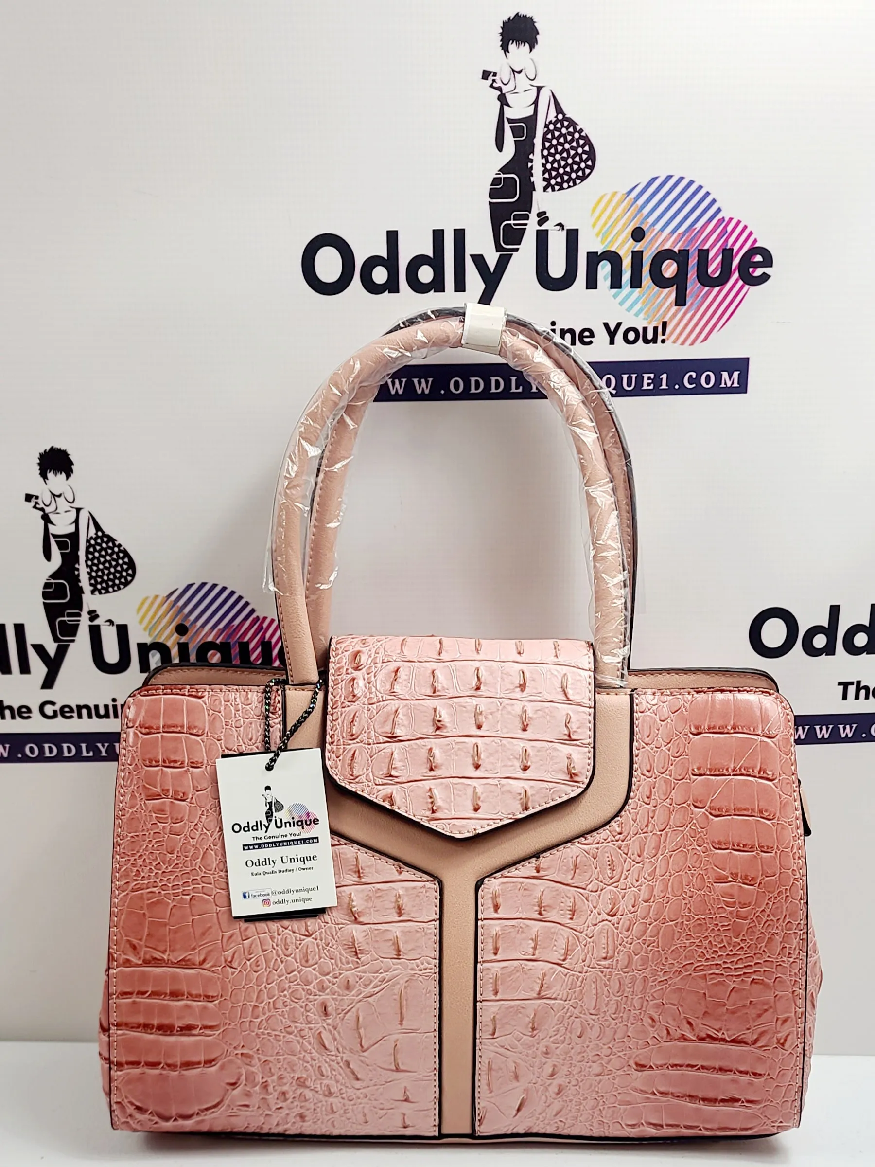 2in1 Croc Flap Satchel Wallet Sets