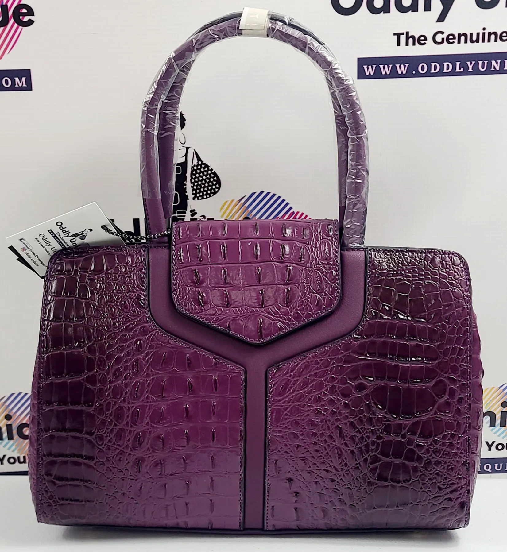 2in1 Croc Flap Satchel Wallet Sets