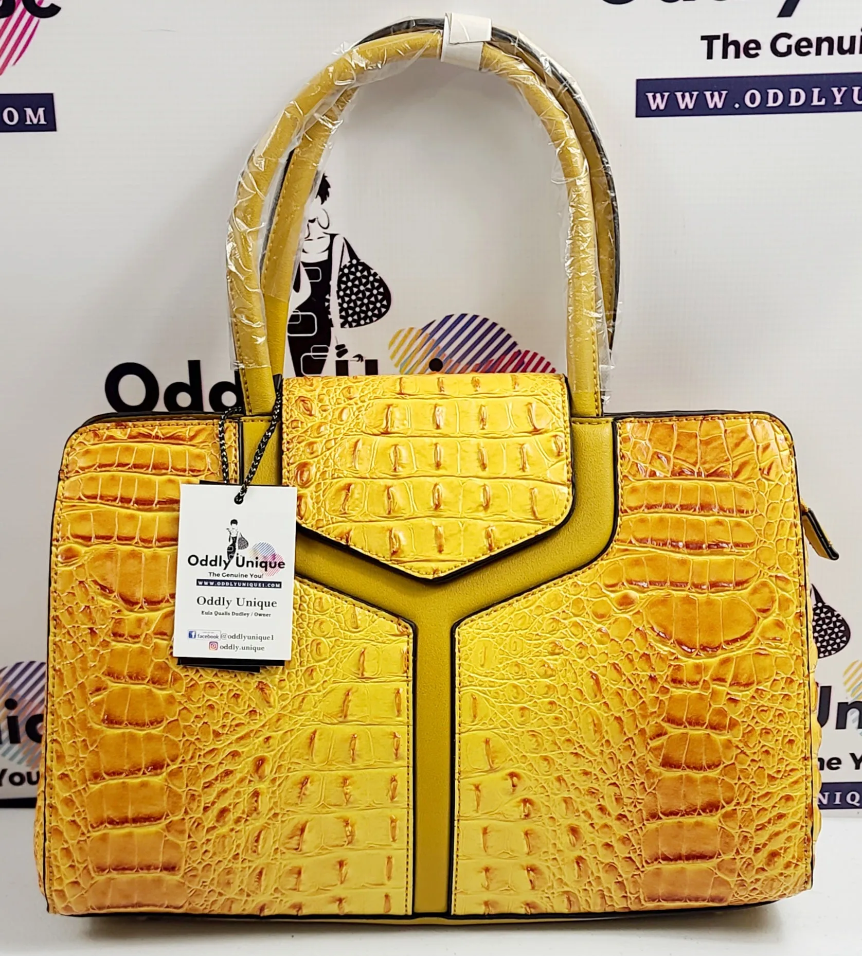 2in1 Croc Flap Satchel Wallet Sets