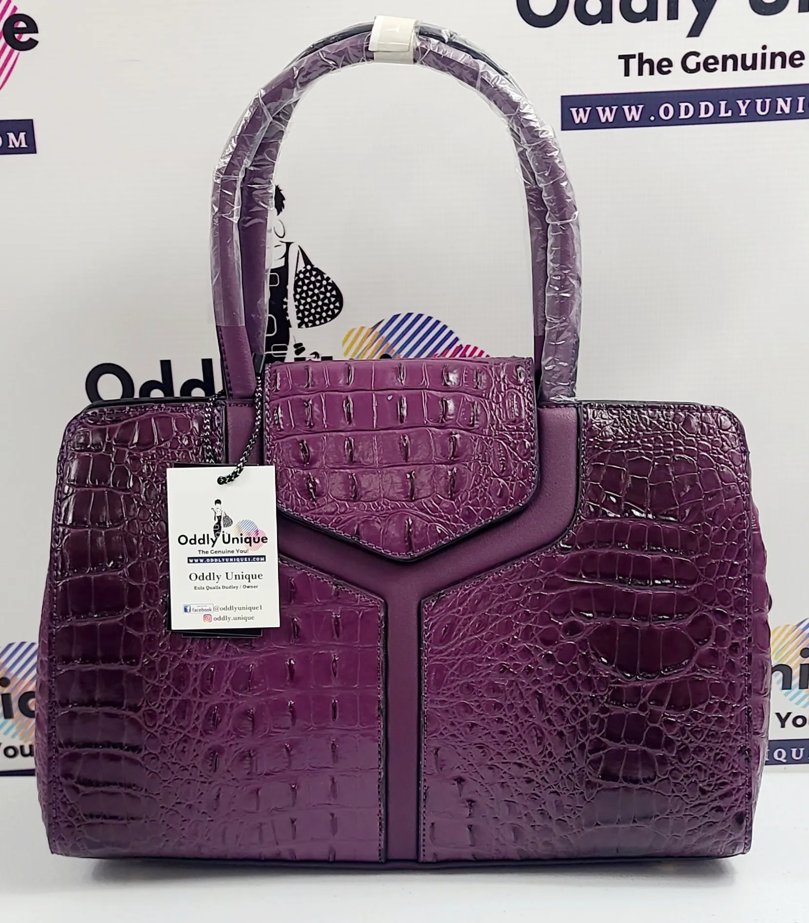 2in1 Croc Flap Satchel Wallet Sets