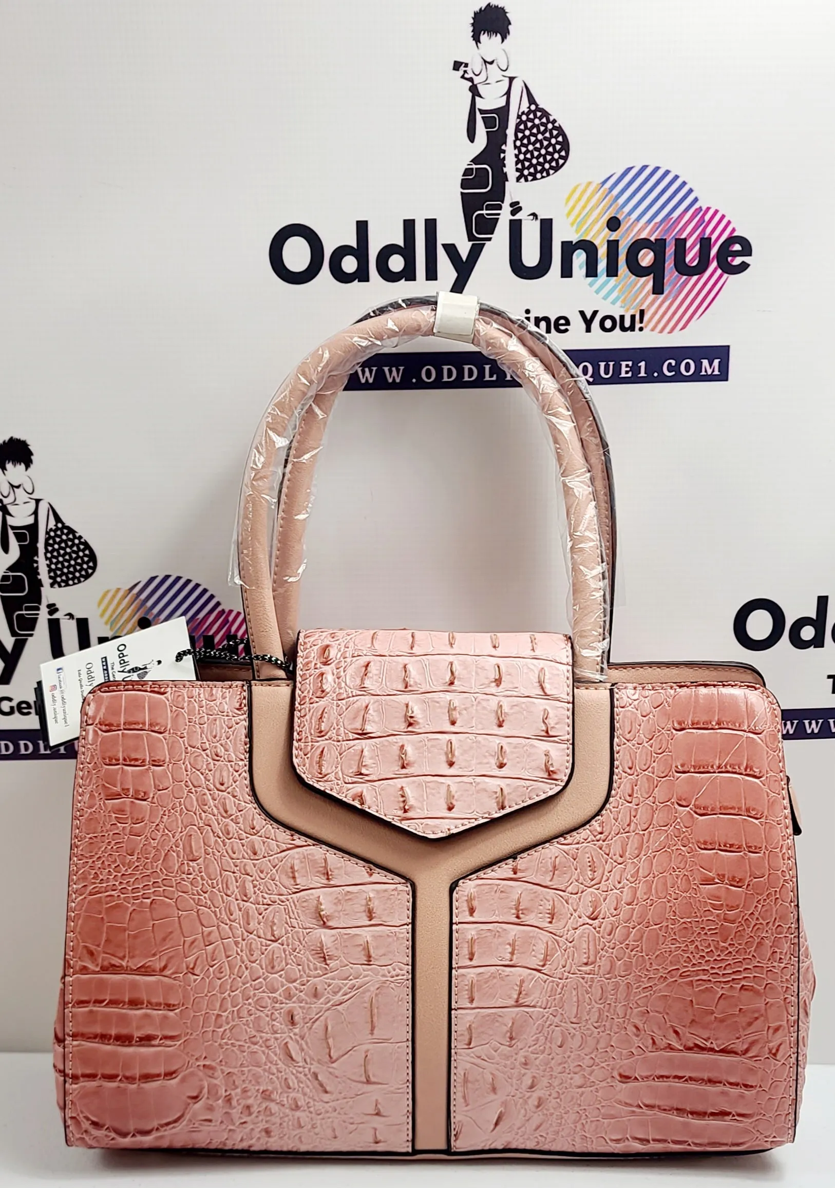 2in1 Croc Flap Satchel Wallet Sets