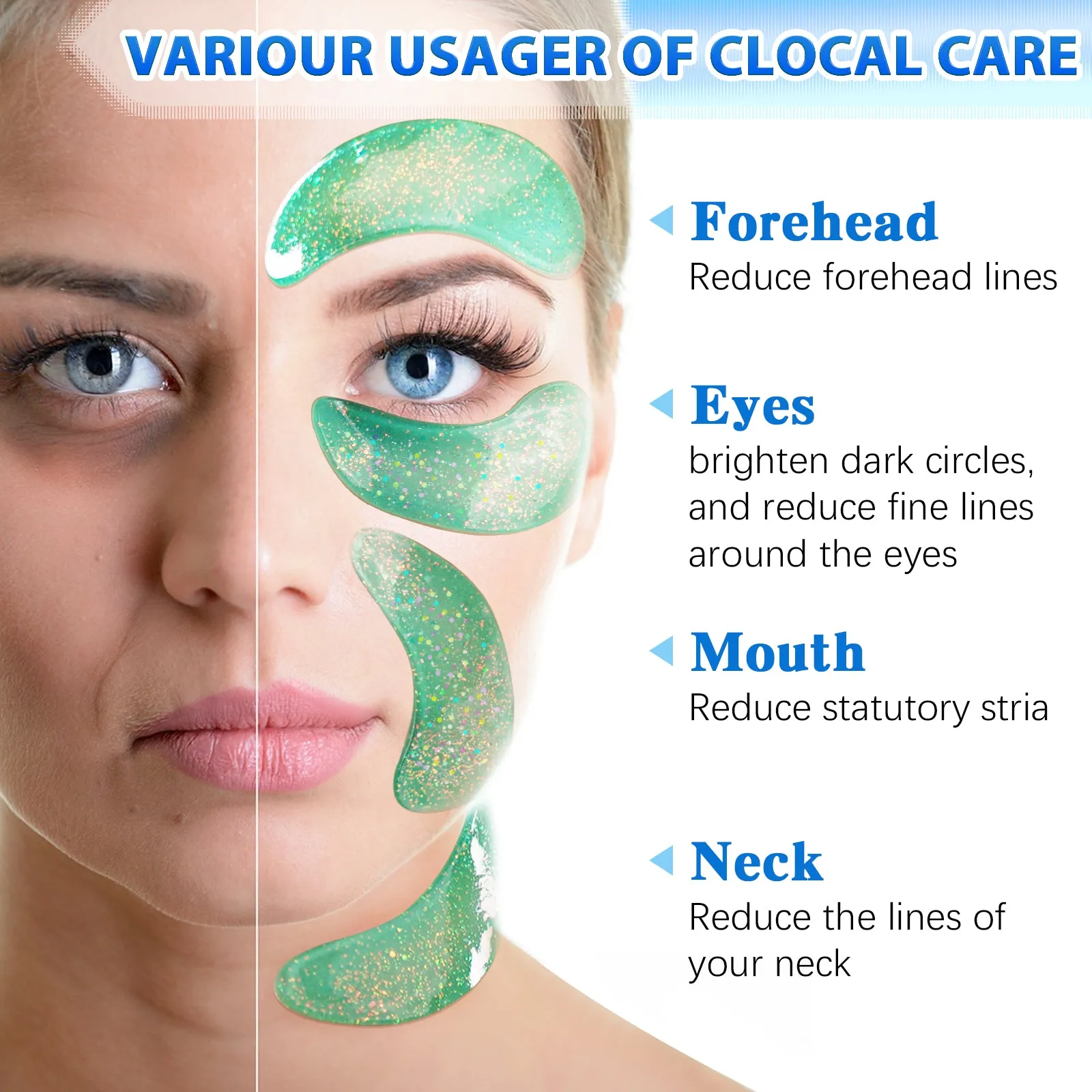 Aliver Natural Marine Collagen Anti Aging Eye Masks