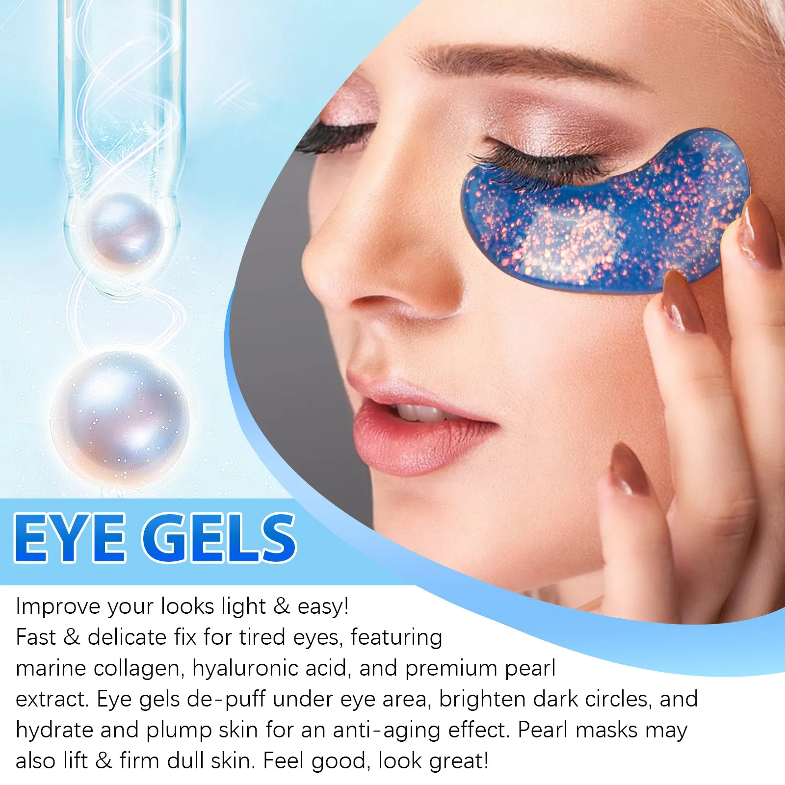 Aliver Natural Marine Collagen Anti Aging Eye Masks