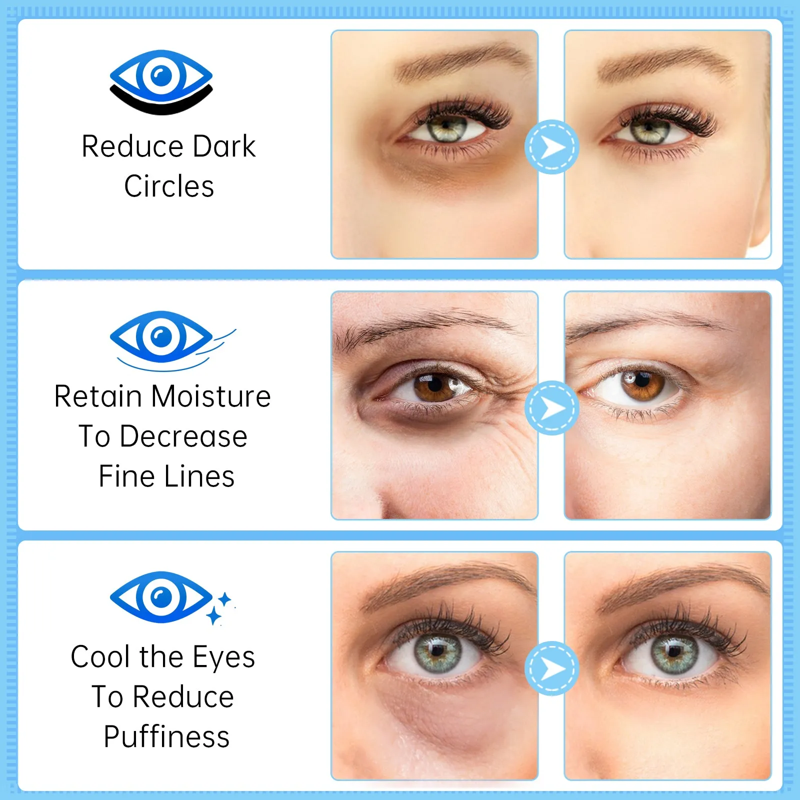 Aliver Natural Marine Collagen Anti Aging Eye Masks