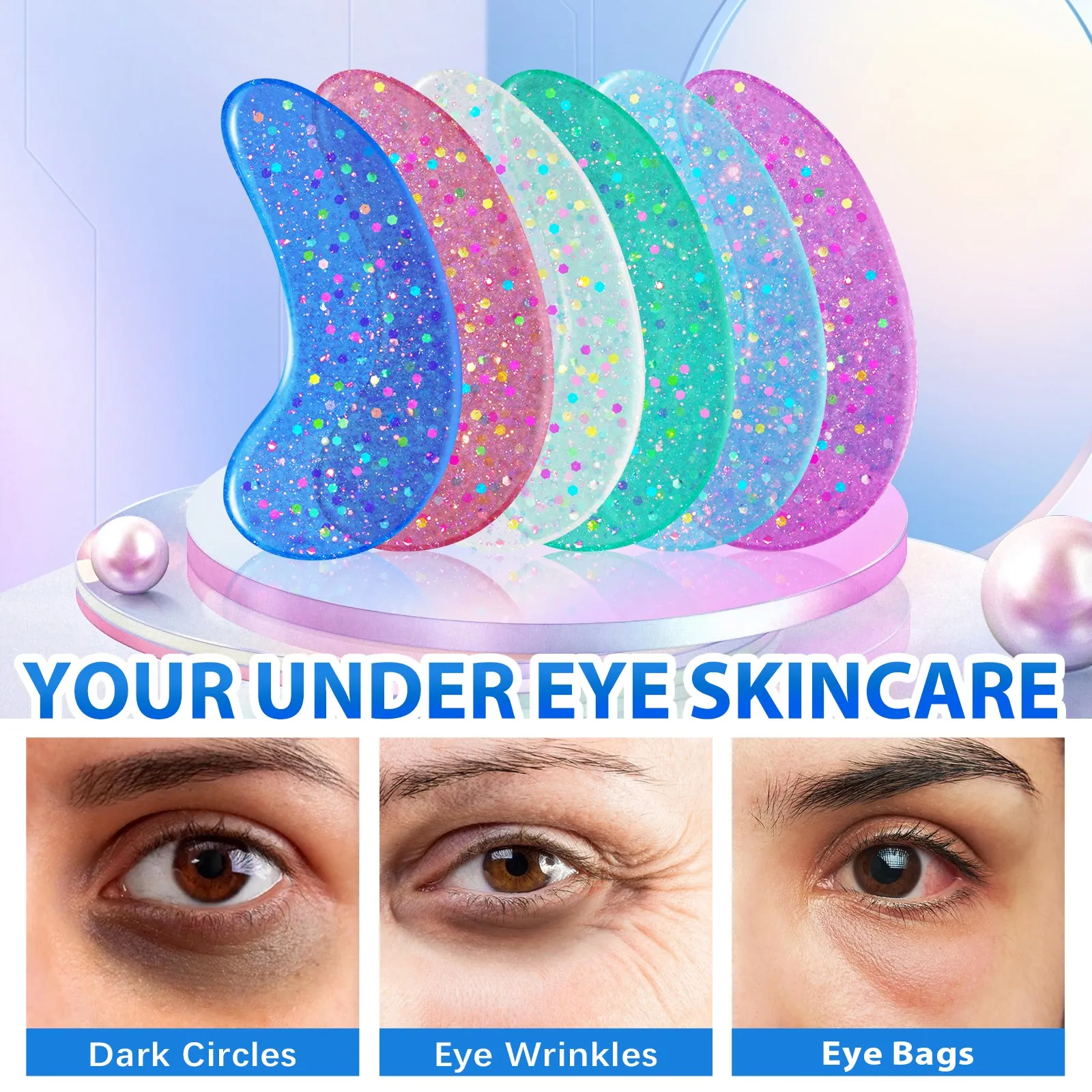 Aliver Natural Marine Collagen Anti Aging Eye Masks