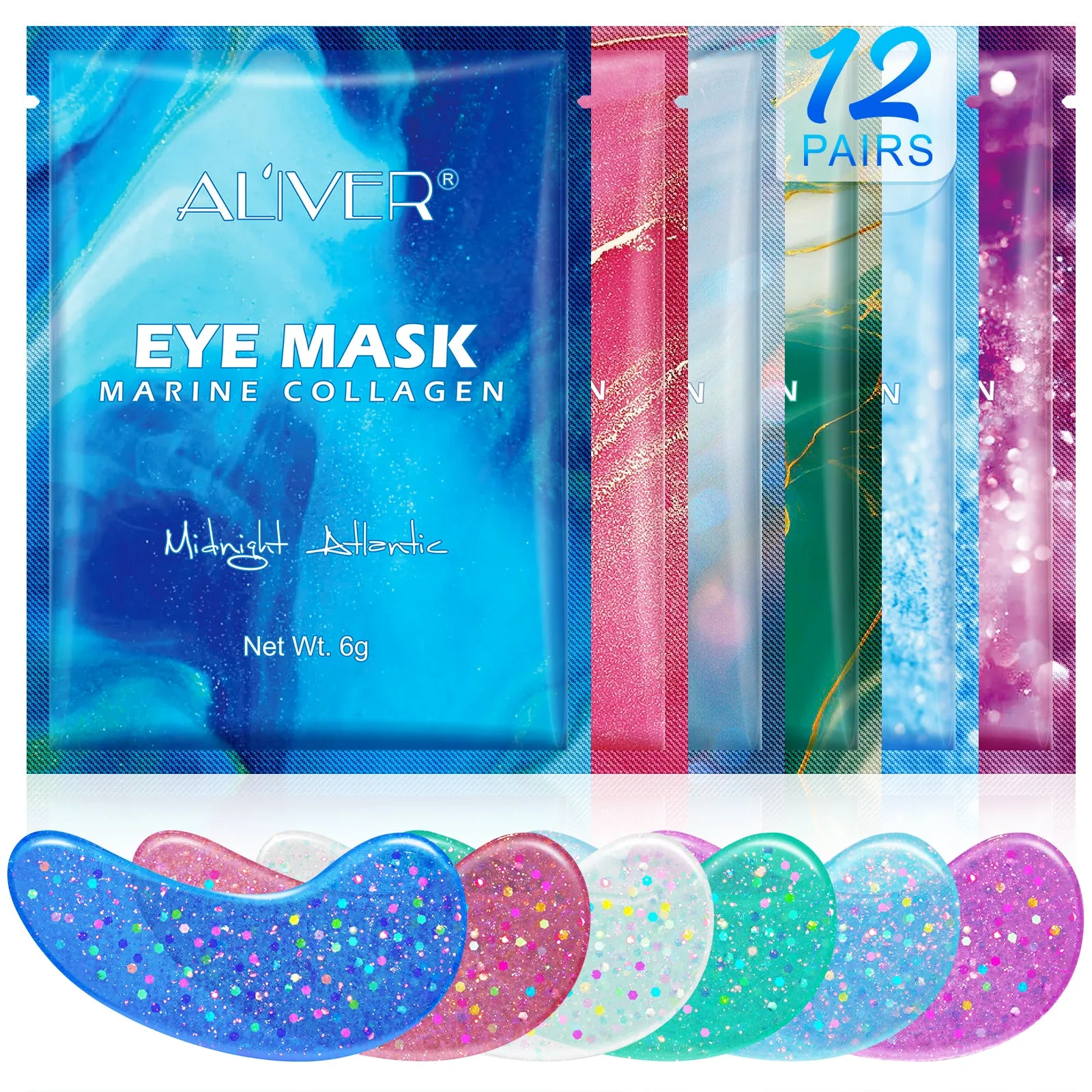 Aliver Natural Marine Collagen Anti Aging Eye Masks