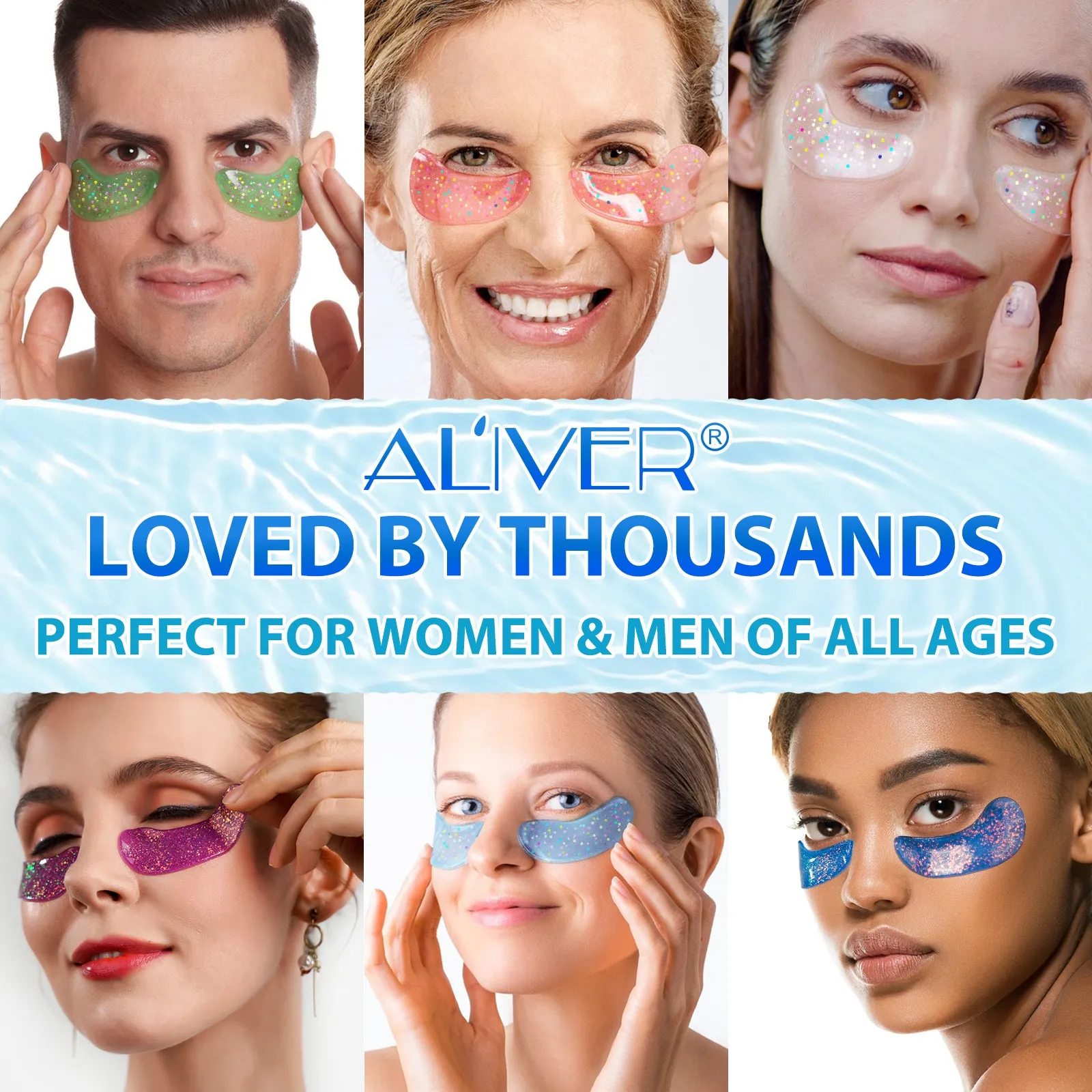Aliver Natural Marine Collagen Anti Aging Eye Masks
