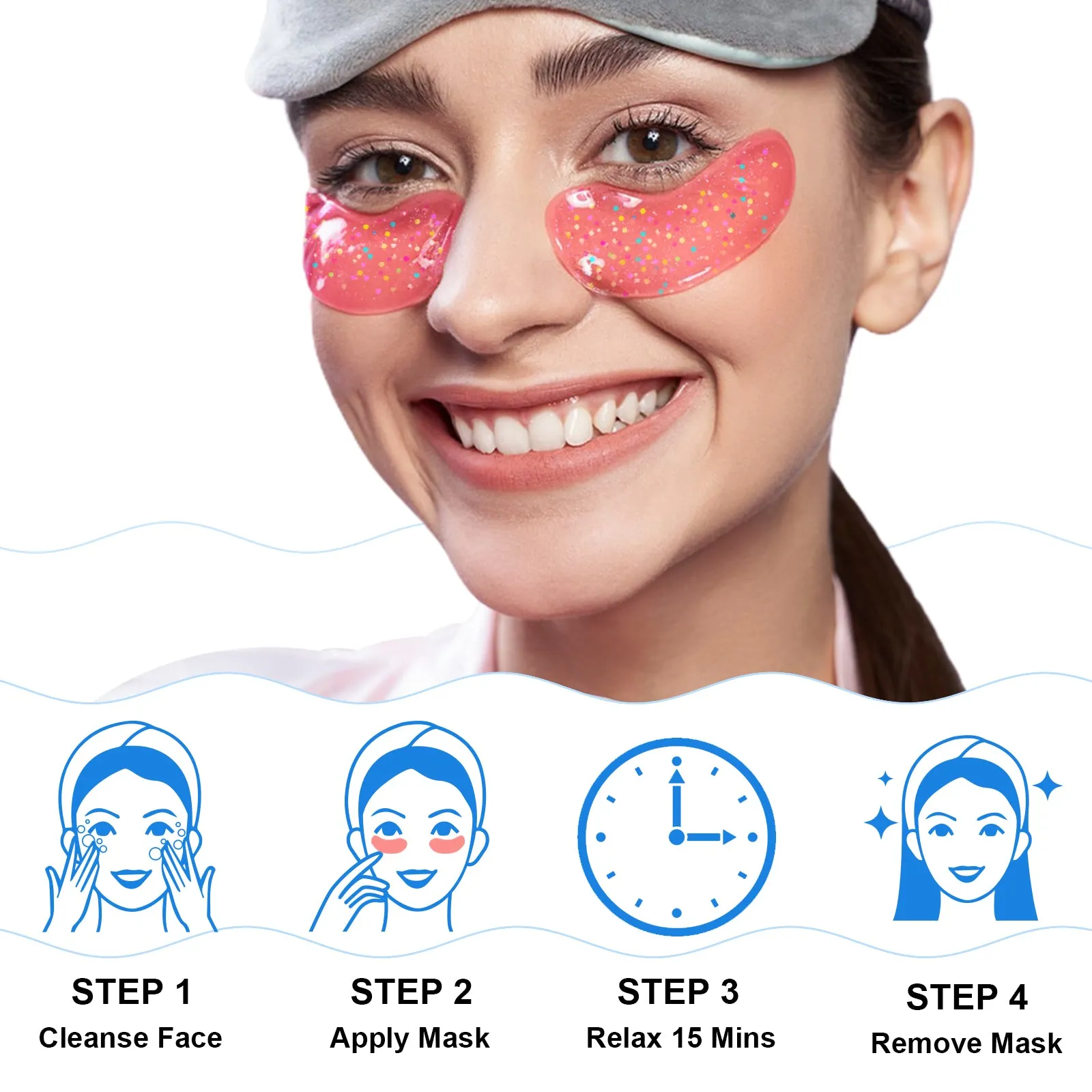 Aliver Natural Marine Collagen Anti Aging Eye Masks