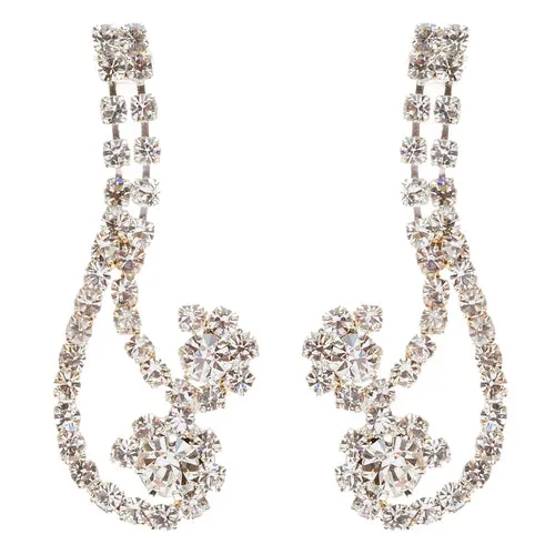 Bridal Wedding Jewelry Set Prom Crystal Rhinestone Elegant Necklace J462 SV