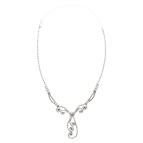Bridal Wedding Jewelry Set Prom Crystal Rhinestone Elegant Necklace J462 SV
