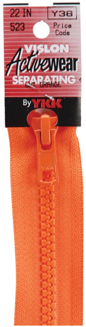 Burnt Orng-Zipper 22" Vislon