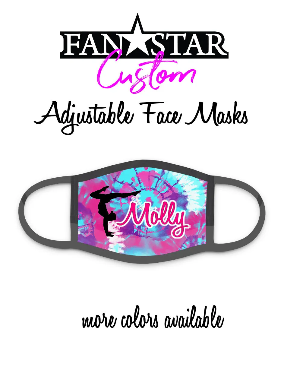 Custom Gymnast Mask - Tie Dye - Gymnastics Mask - Choose Your Colors/Image