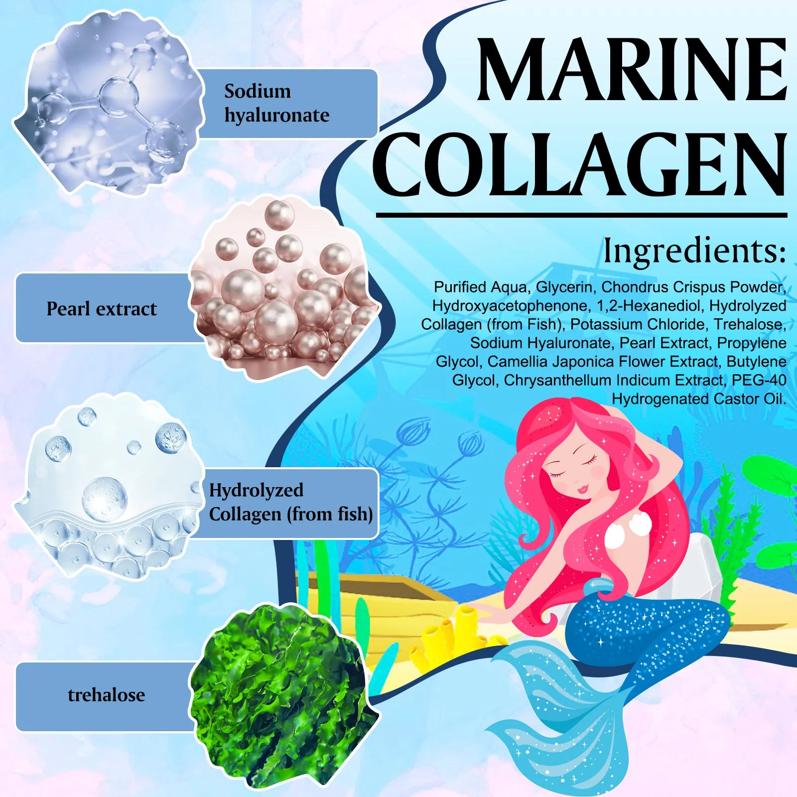 Elaimei Natural Marine Collagen Anti Aging Eye Masks