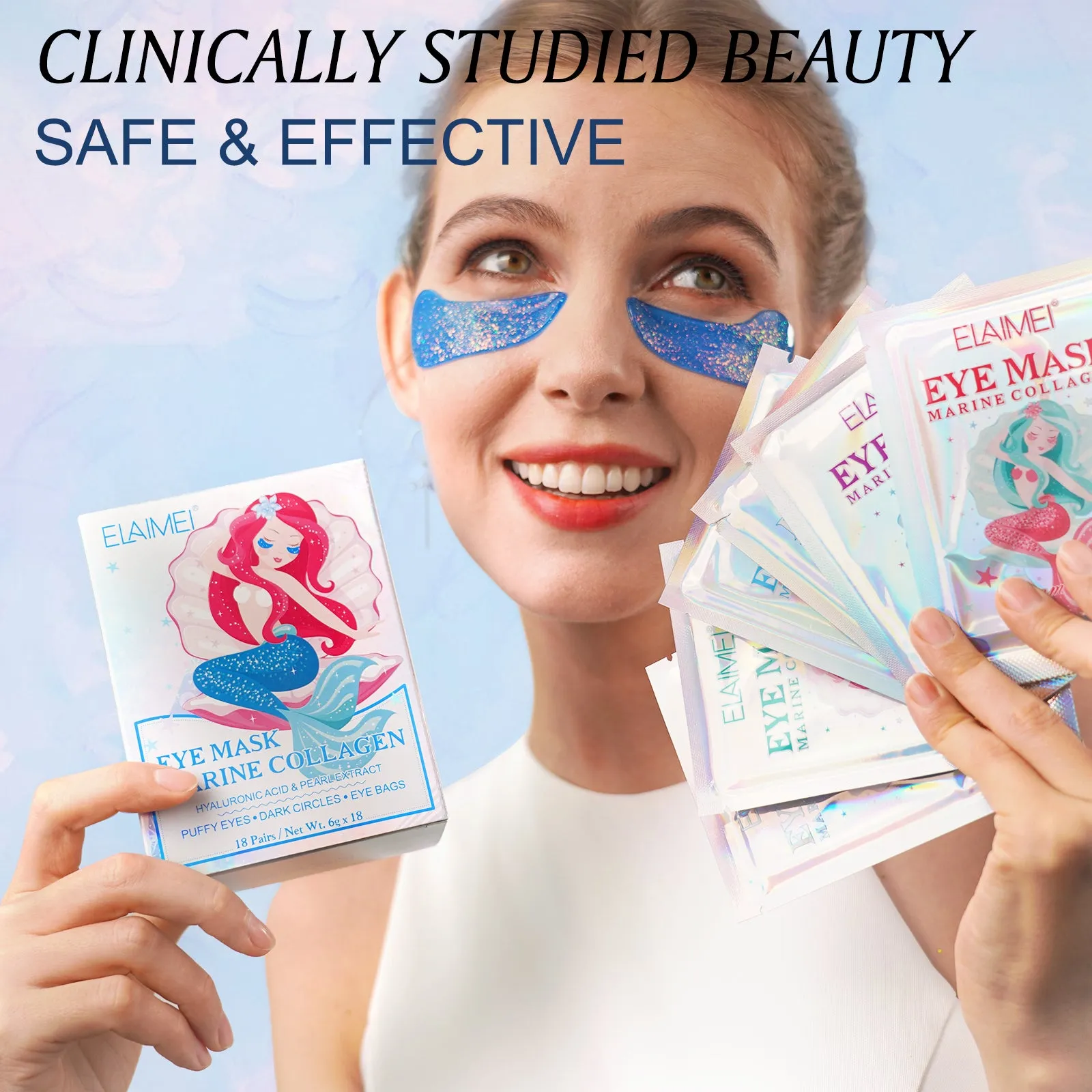 Elaimei Natural Marine Collagen Anti Aging Eye Masks