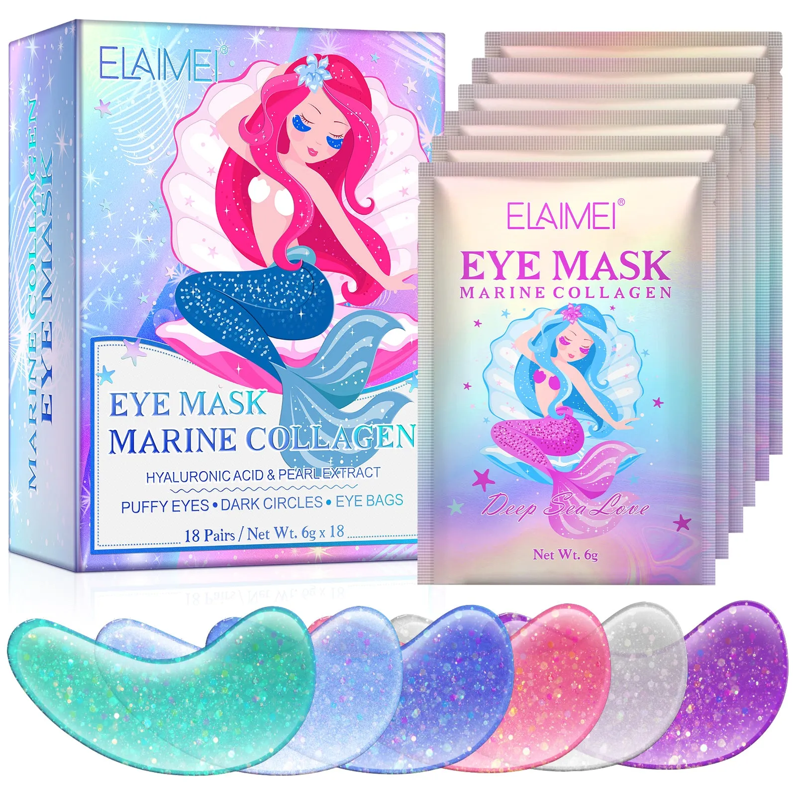 Elaimei Natural Marine Collagen Anti Aging Eye Masks