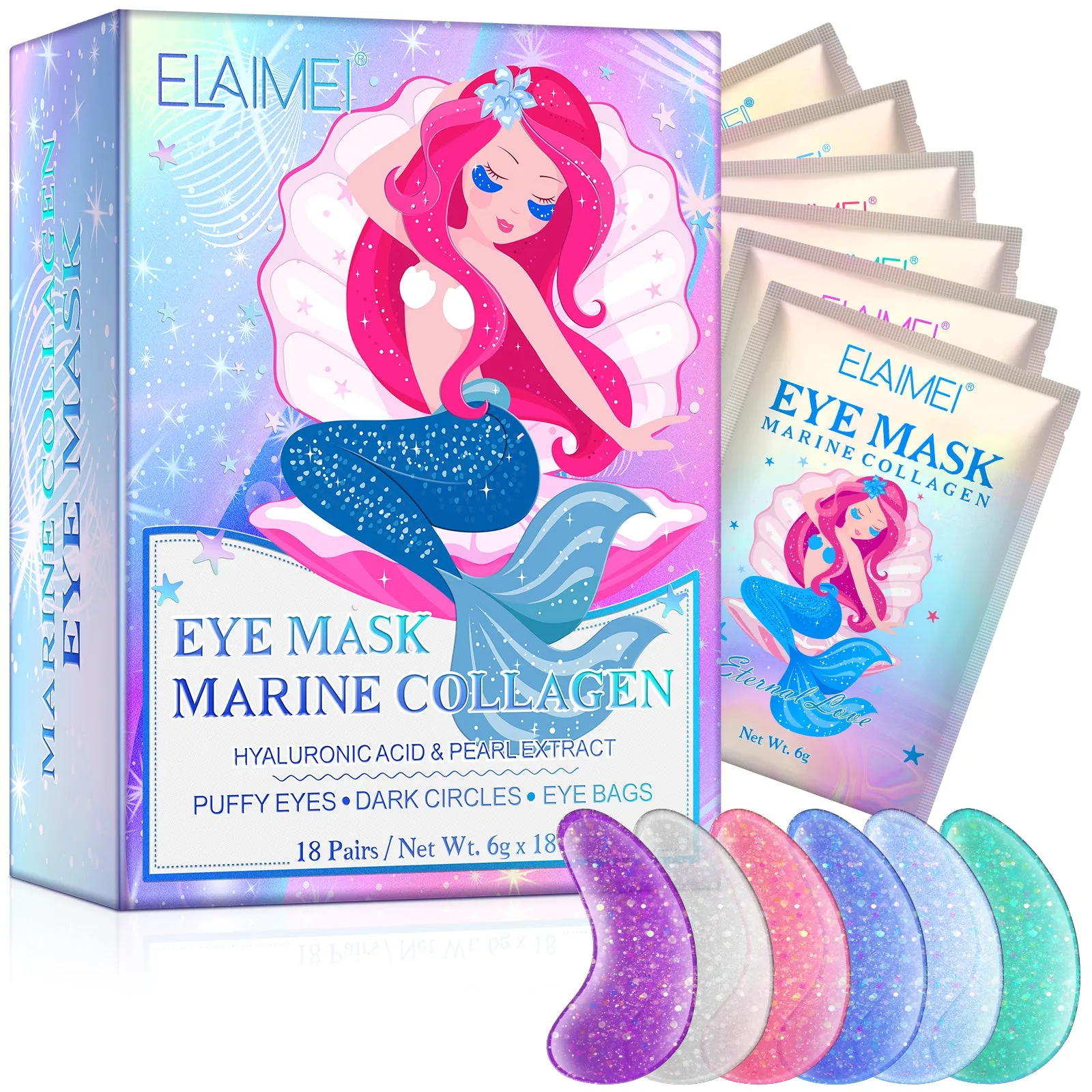 Elaimei Natural Marine Collagen Anti Aging Eye Masks
