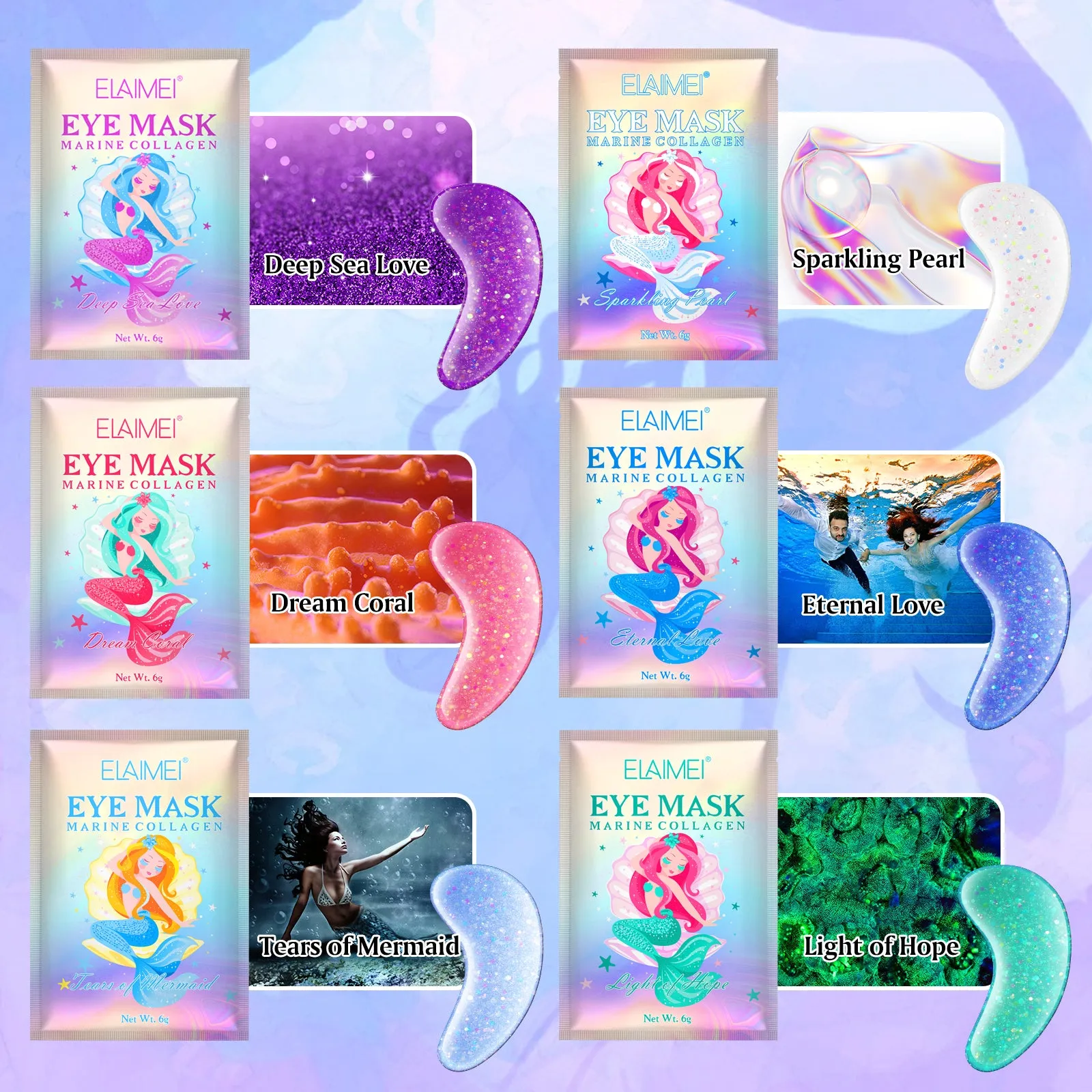 Elaimei Natural Marine Collagen Anti Aging Eye Masks