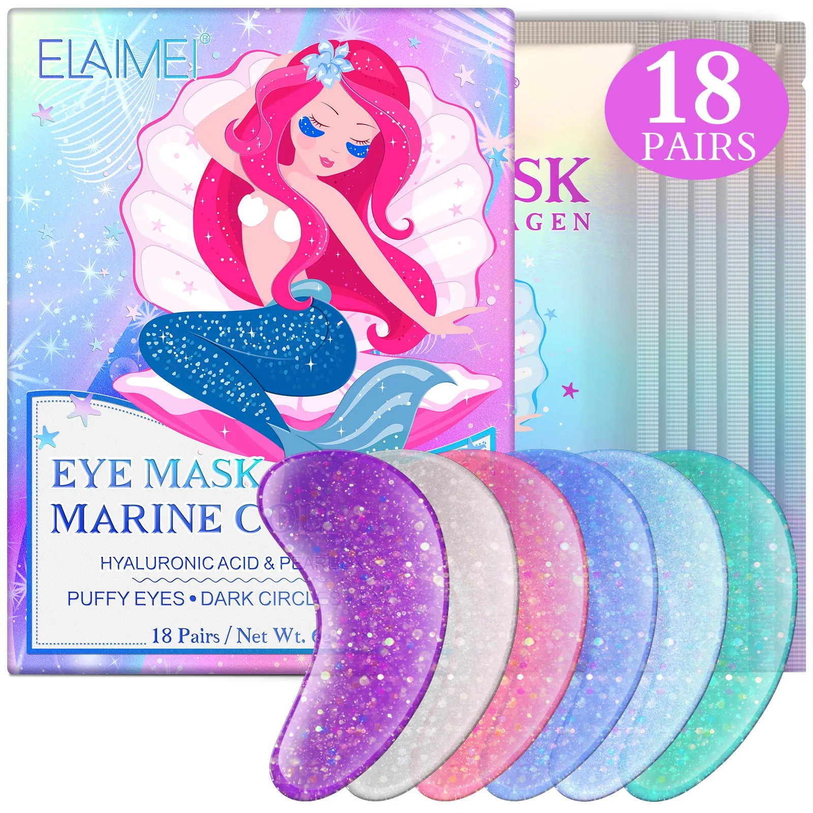 Elaimei Natural Marine Collagen Anti Aging Eye Masks