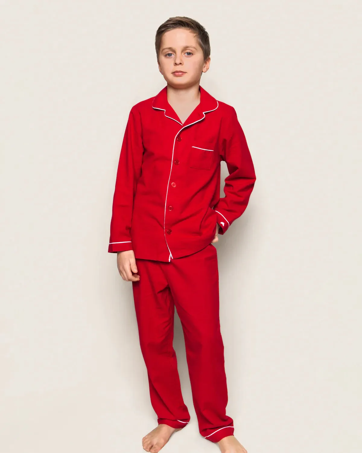 Flannel Pajama Set- Red