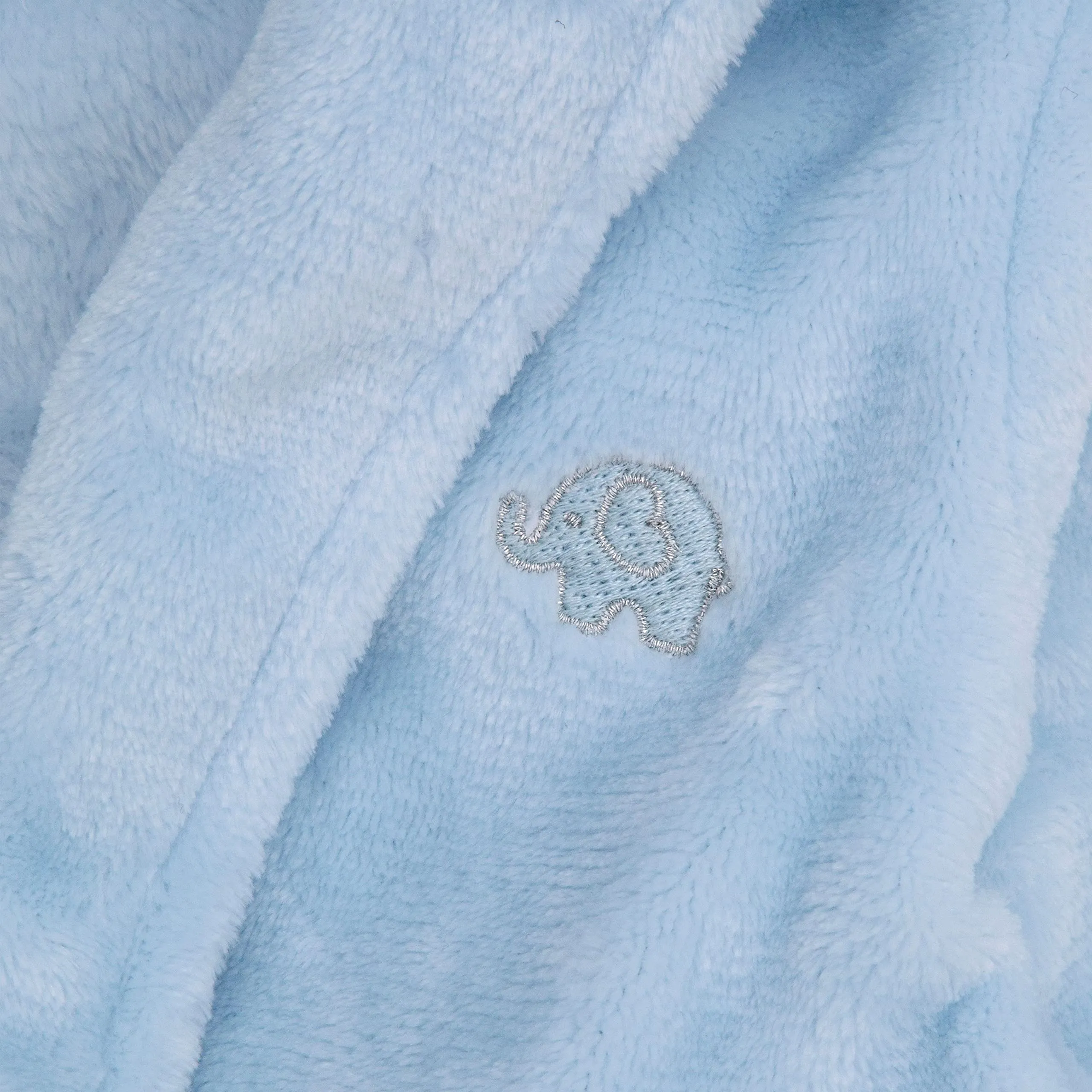 Gembroidery Personalised Baby Bathrobe Hooded Fleece Dressing Gown Super Soft Gifts Bath Robe For Boys Girls Cute Teddy Ears (0-6 Blue)