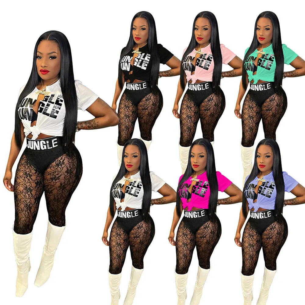 Jungle 2 Piece Leggings Bodycon Set