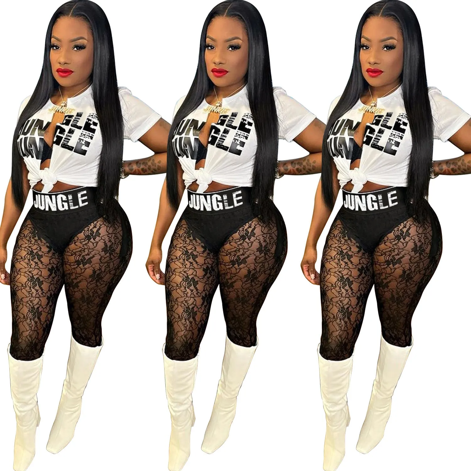 Jungle 2 Piece Leggings Bodycon Set