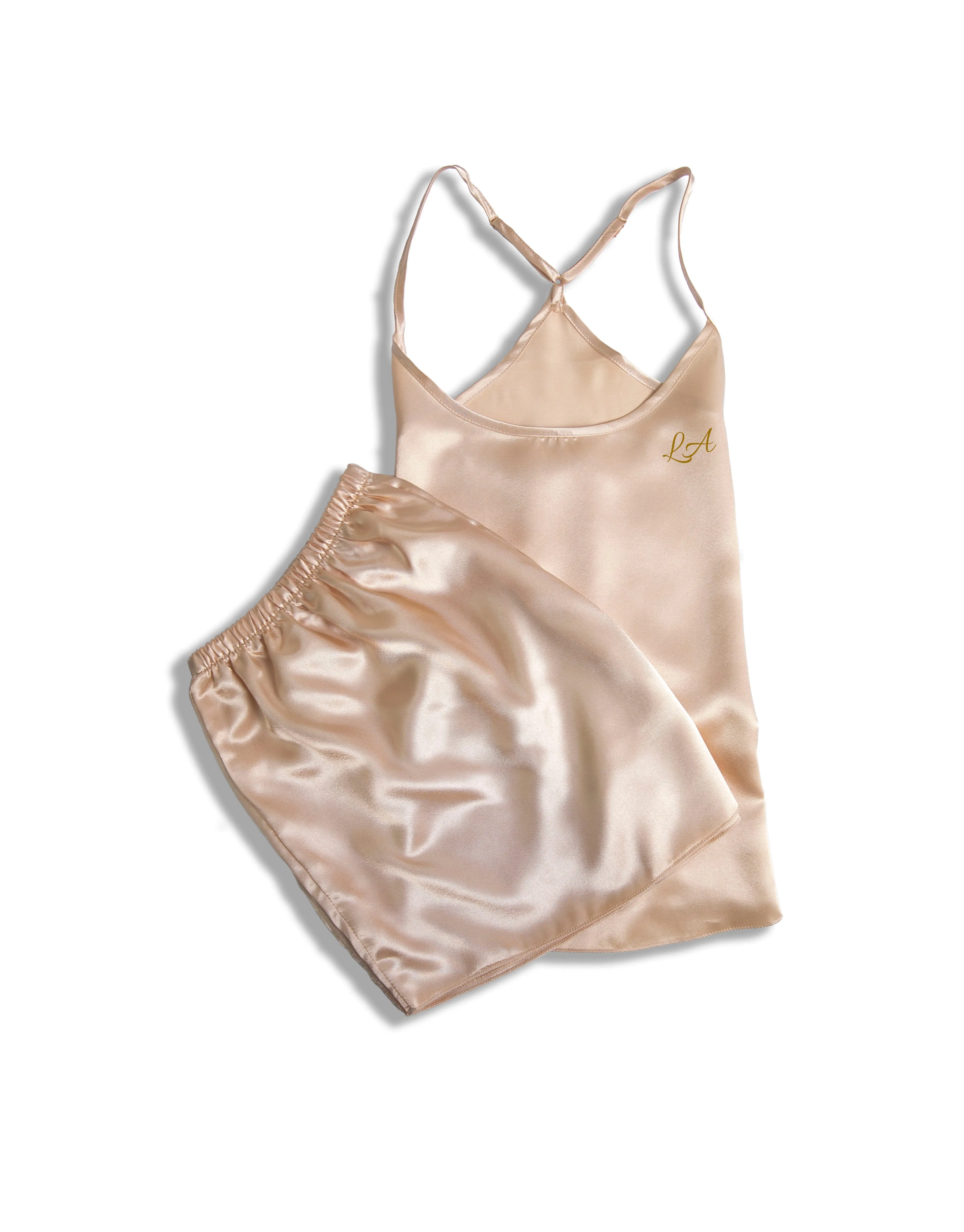 Luxe Silky Camisole Set - Black