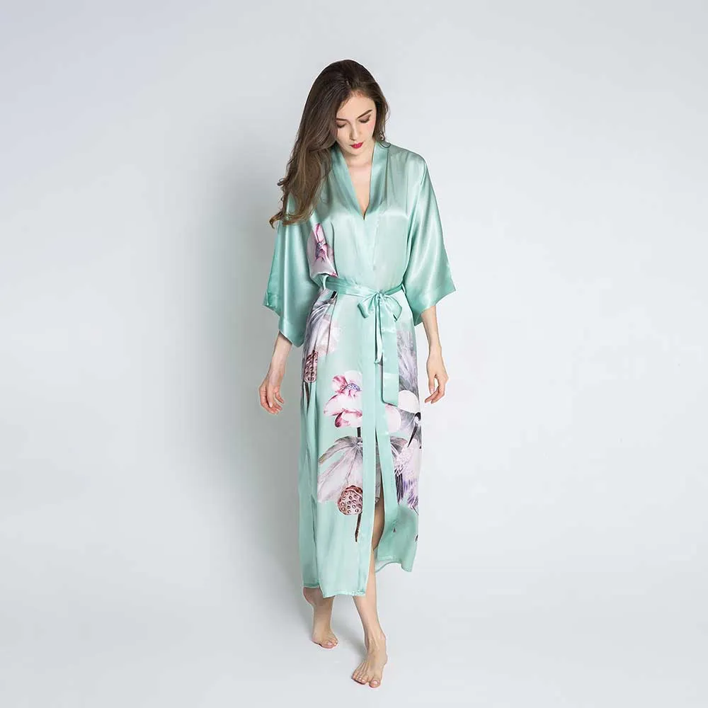 Silk Kuren Long Kimono Robe