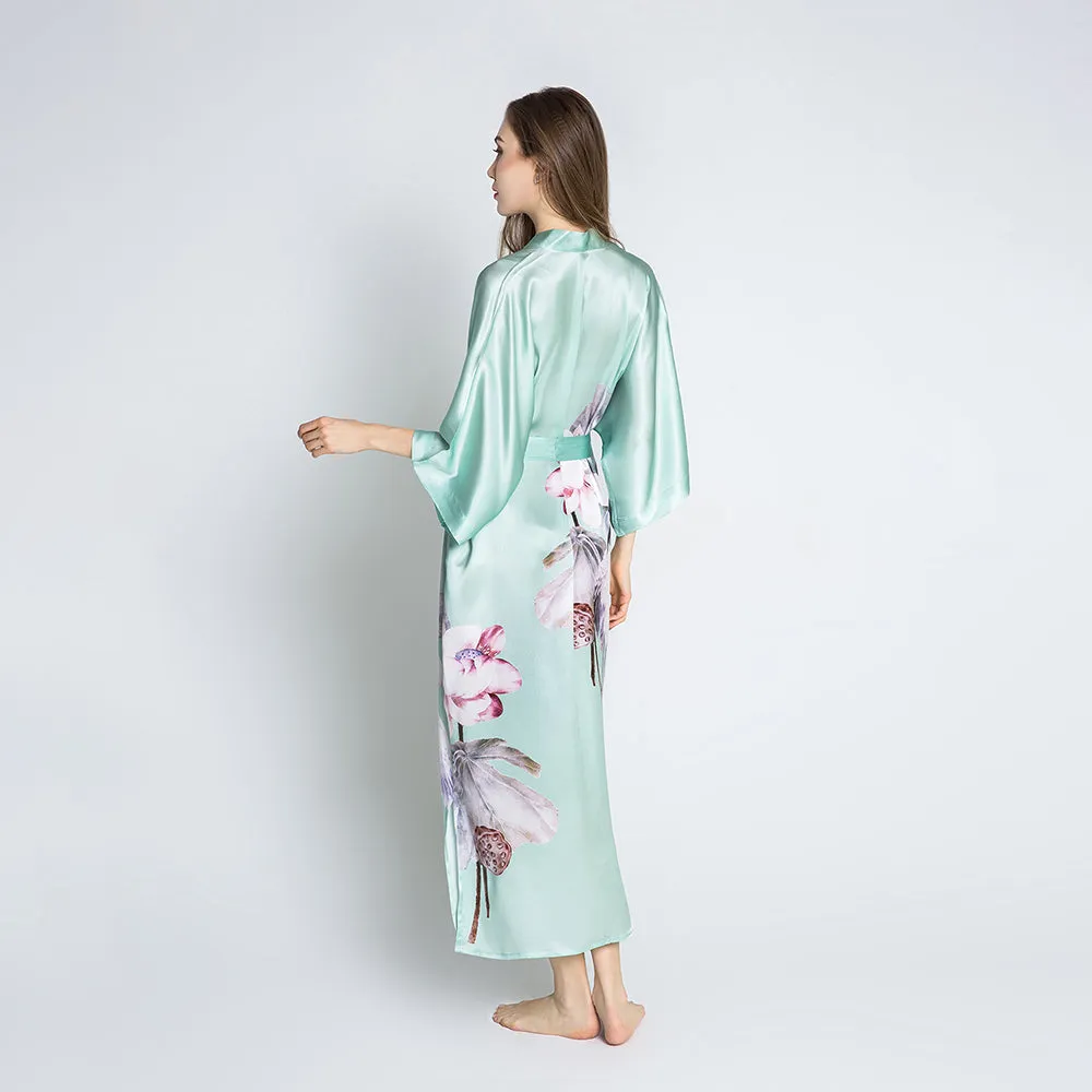 Silk Kuren Long Kimono Robe