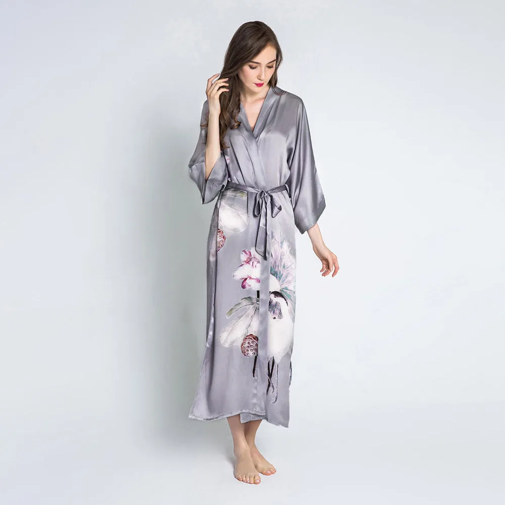 Silk Kuren Long Kimono Robe