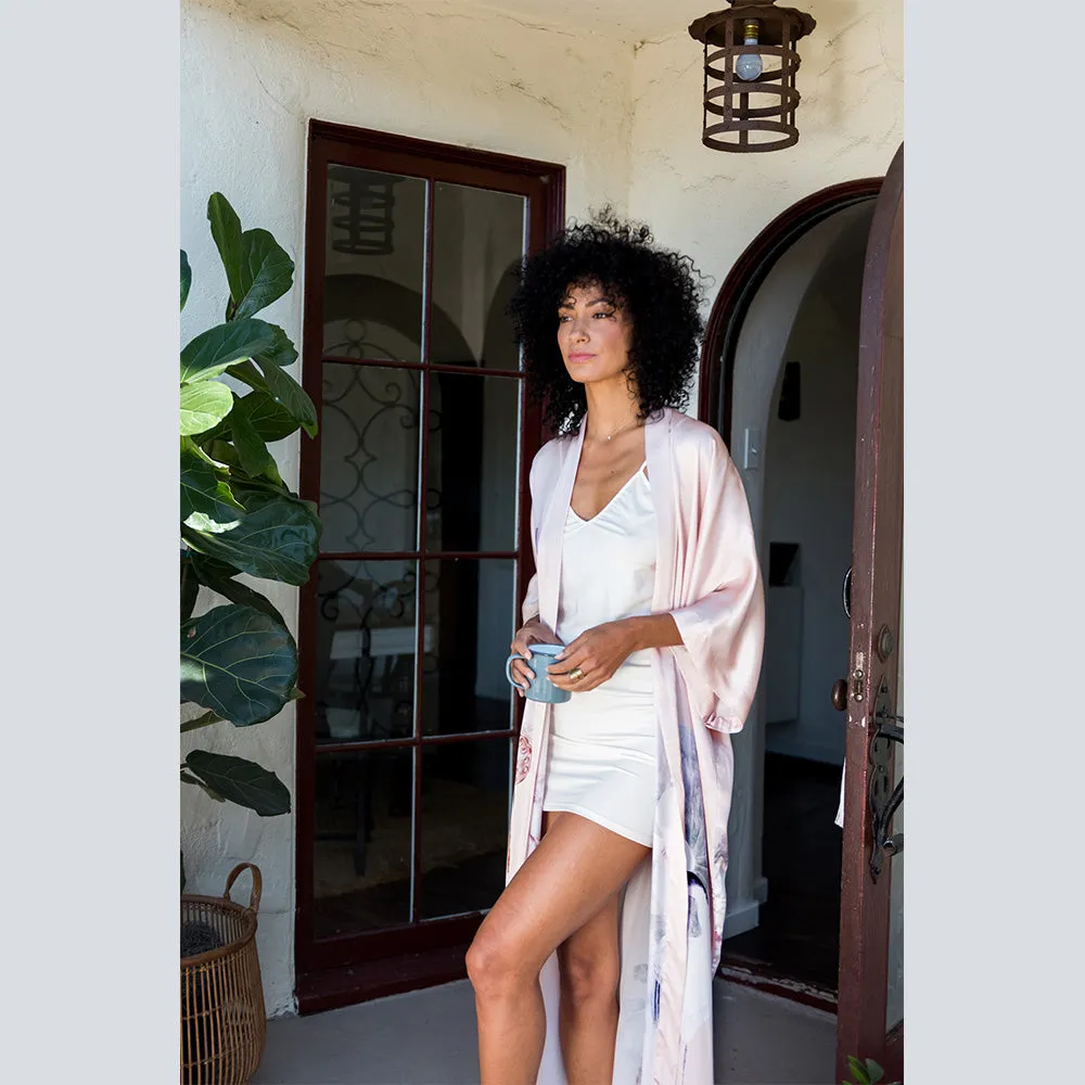 Silk Kuren Long Kimono Robe