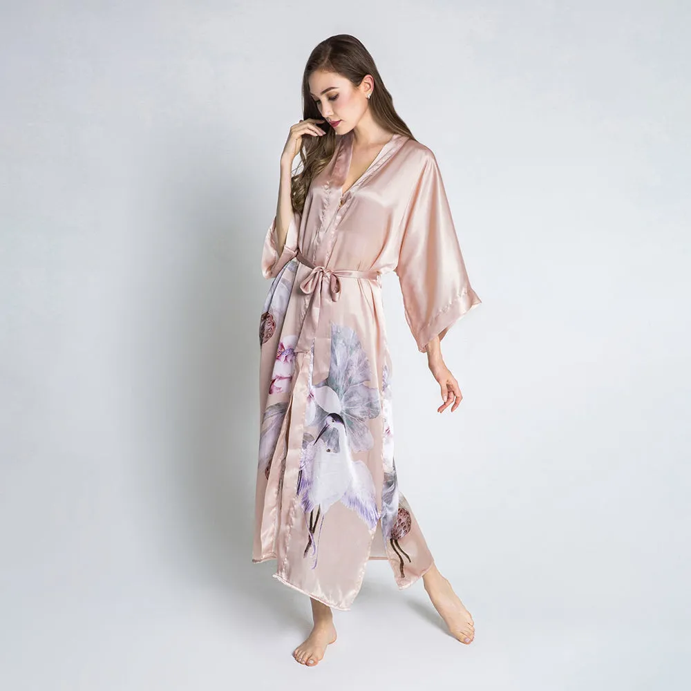 Silk Kuren Long Kimono Robe