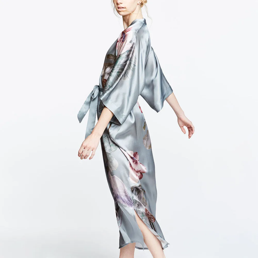 Silk Kuren Long Kimono Robe