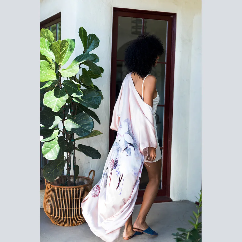 Silk Kuren Long Kimono Robe