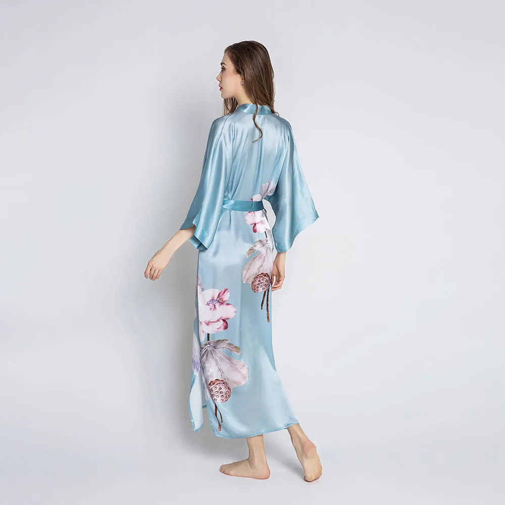 Silk Kuren Long Kimono Robe