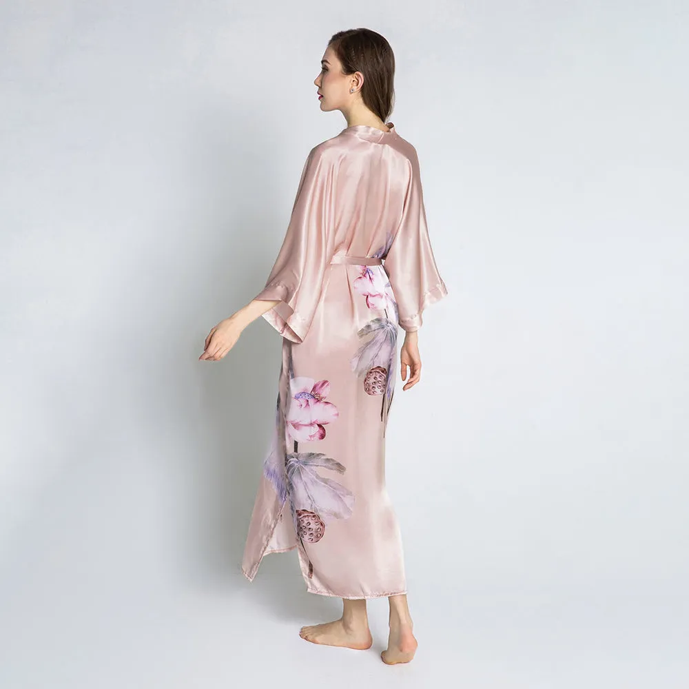 Silk Kuren Long Kimono Robe