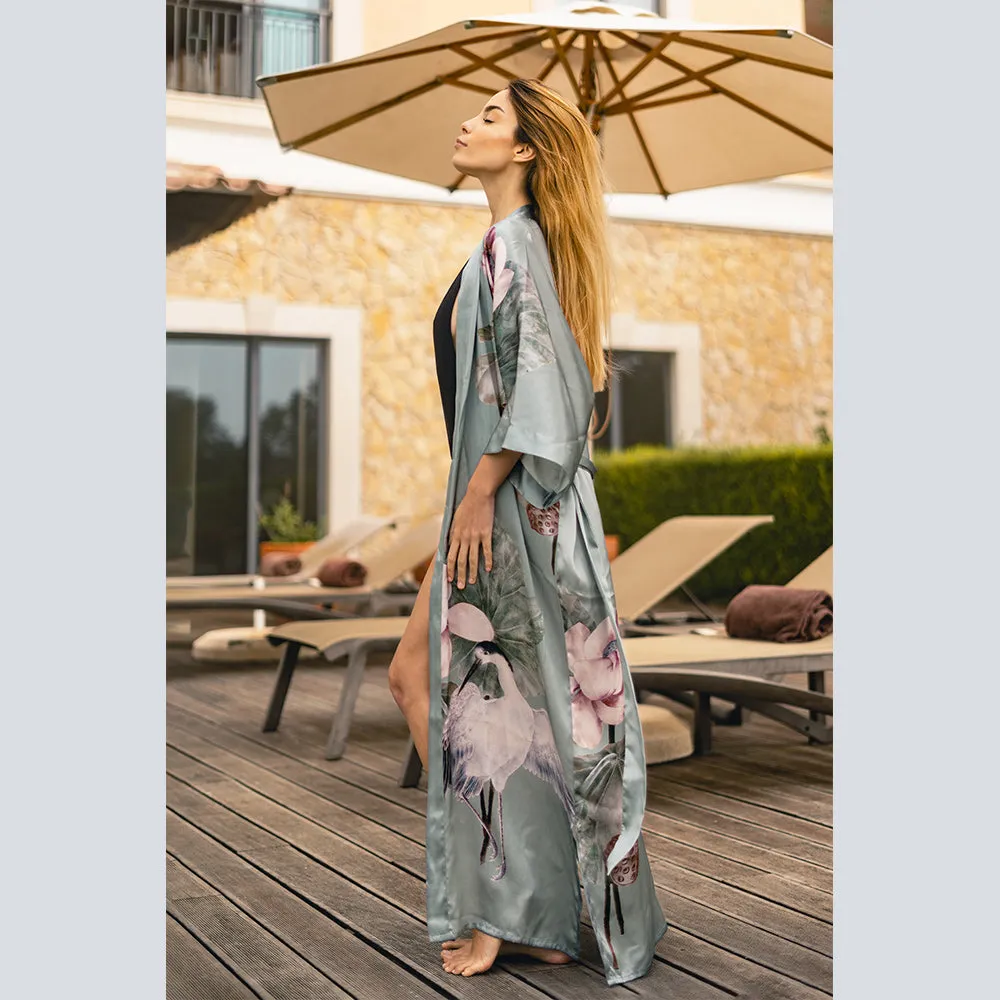 Silk Kuren Long Kimono Robe