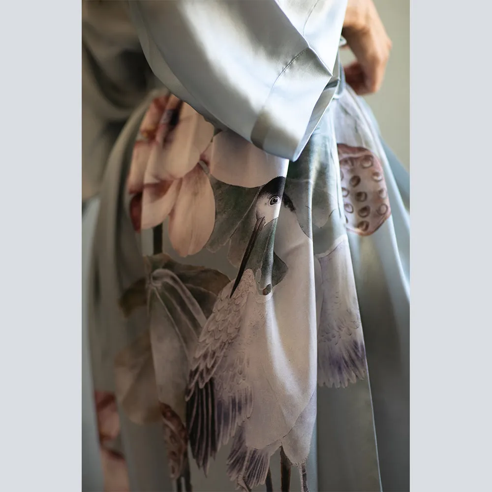 Silk Kuren Long Kimono Robe