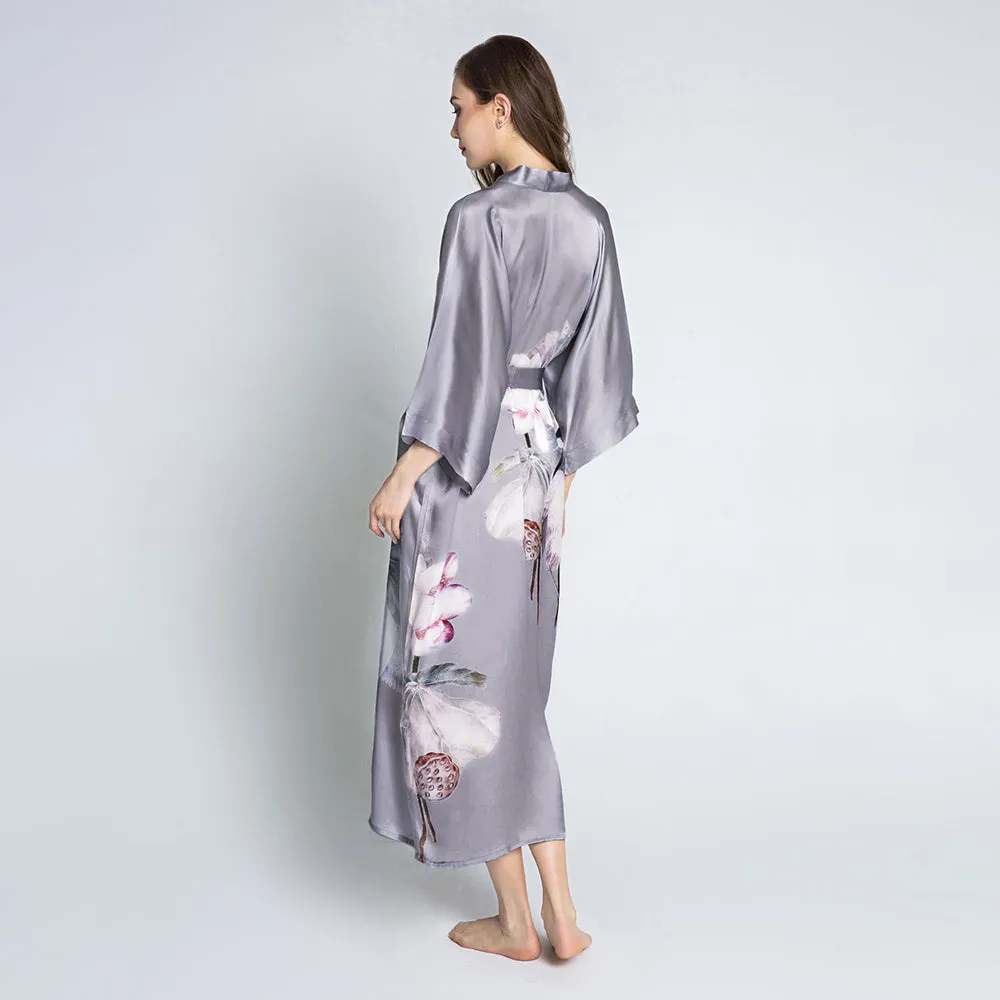 Silk Kuren Long Kimono Robe