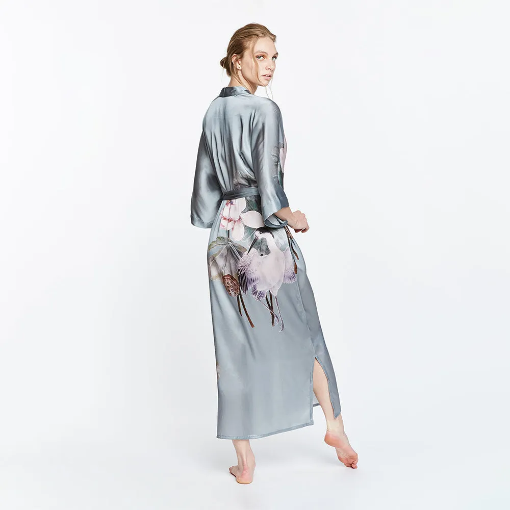 Silk Kuren Long Kimono Robe