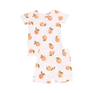 Watercolor Peaches Loungewear Short Set