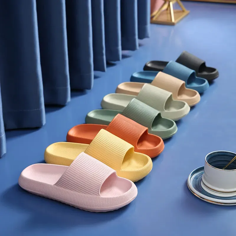 Women Cloud Slippers Beach Eva Soft Sole Slide Sandals Leisure Men Ladies Indoor Bathroom Anti-slip Shoes