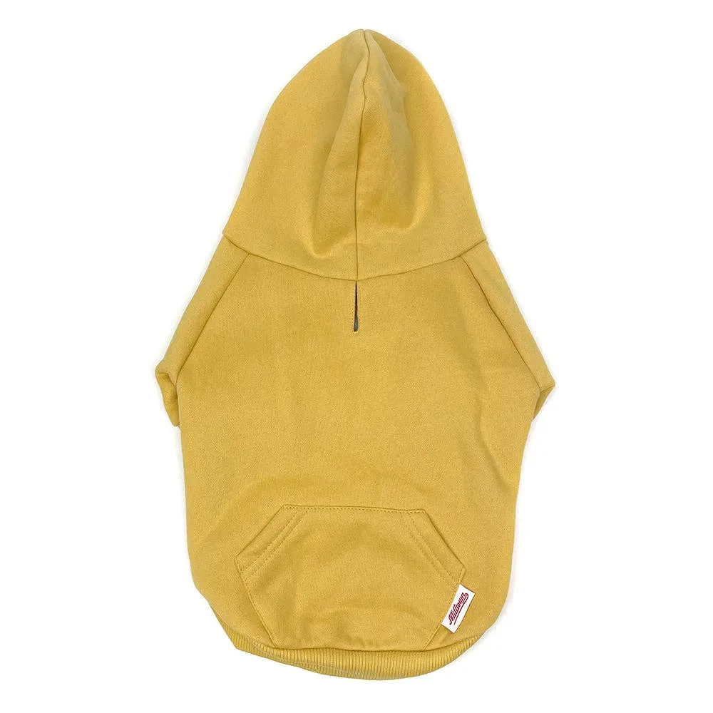 Zip Up Dog Hoodie  - Mustard Yellow: L
